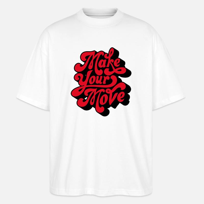 Make Your Love Retro Script - Stanley/Stella Oversized Unisex Bio T-Shirt Blaster 2.0 - Weiß