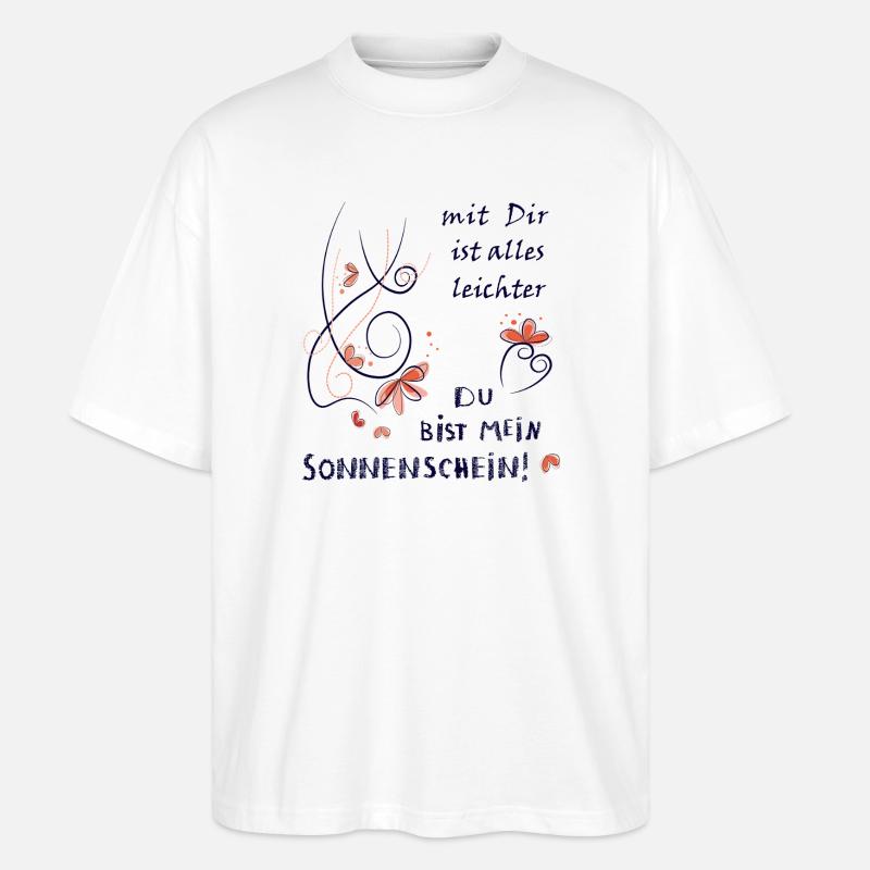 Tu es mon rayon de soleil - T-shirt bio Blaster 2.0 coupe oversize Stanley/Stella Unisexe - blanc