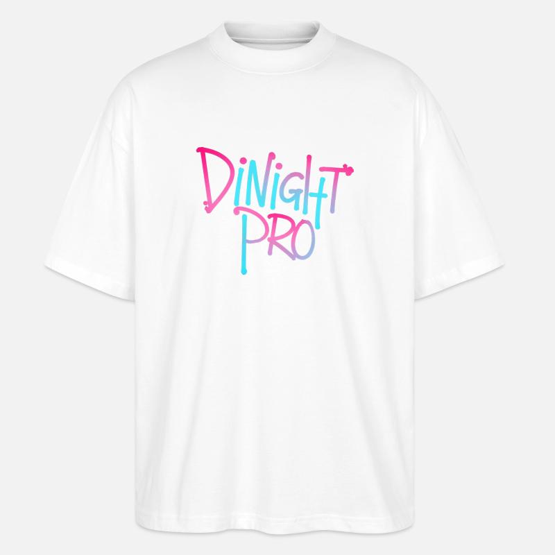 Dinight Pro Neon Gradient - Stanley/Stella Oversized Unisex Bio T-Shirt Blaster 2.0 - Weiß