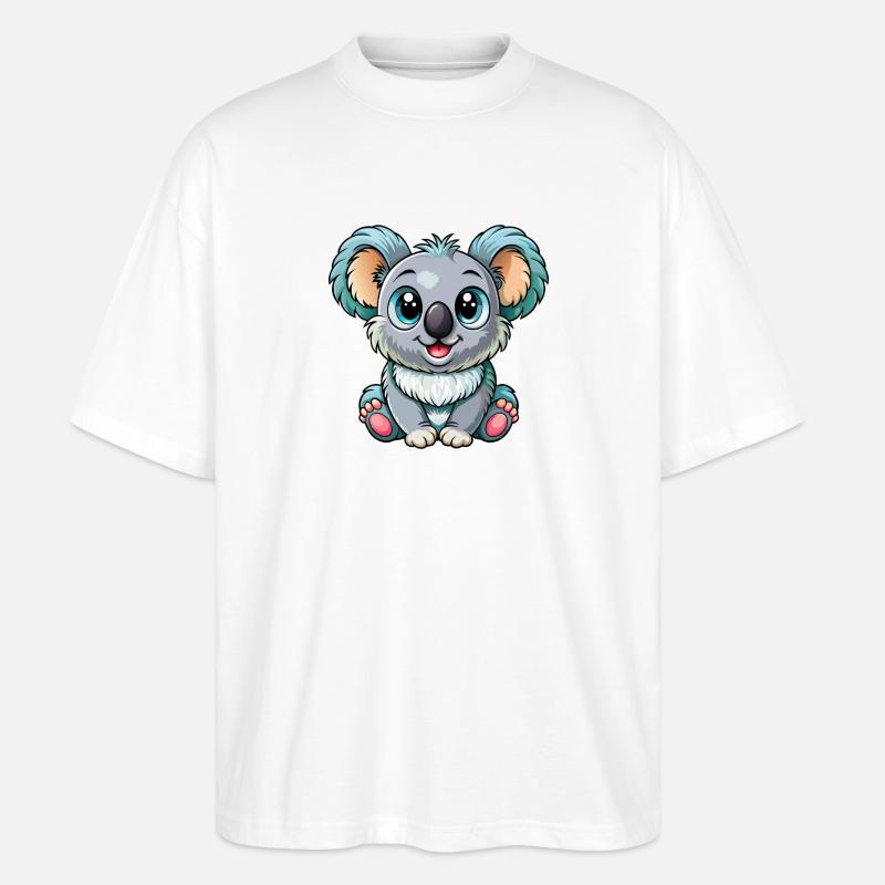Bébé koala - T-shirt bio Blaster 2.0 coupe oversize Stanley/Stella Unisexe - blanc