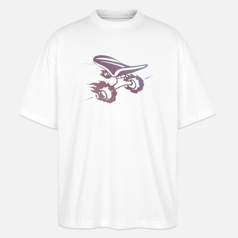 Gradient skateboard Silhouette Ride - Stanley/Stella Oversized Unisex Bio T-Shirt Blaster 2.0 - Weiß