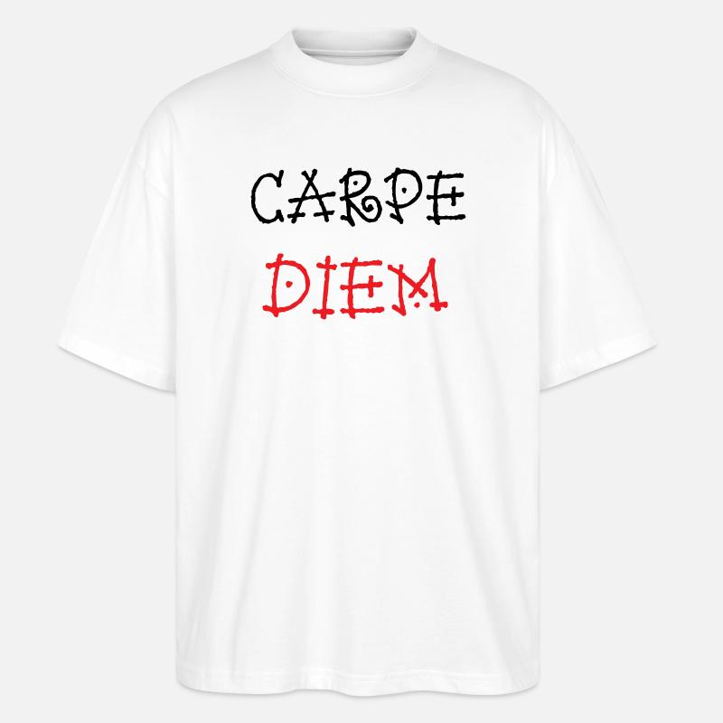 Carpe Diem – Epikureer - Stanley/Stella Oversized Unisex Bio T-Shirt Blaster 2.0 - Weiß