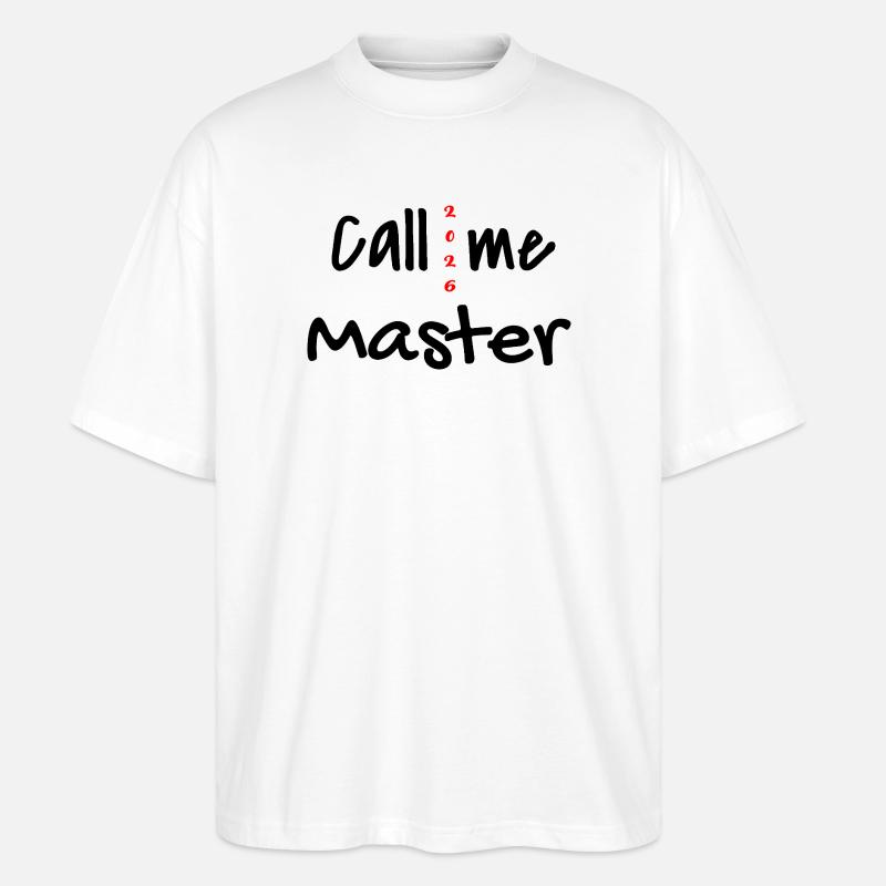 Master 2026 Abschluss Promotion Sponsion - Stanley/Stella Oversized Unisex Bio T-Shirt Blaster 2.0 - Weiß
