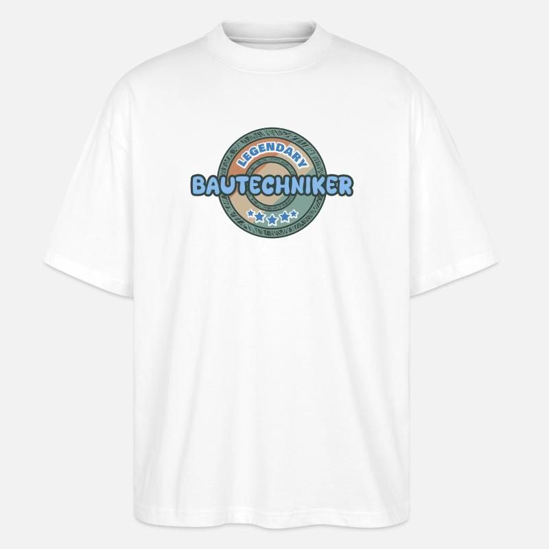 Technicien en construction d’idées de cadeaux - T-shirt bio Blaster 2.0 coupe oversize Stanley/Stella Unisexe - blanc
