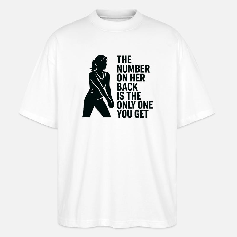 Nummer auf ihrem Rückenhemd - Stanley/Stella Oversized Unisex Bio T-Shirt Blaster 2.0 - Weiß