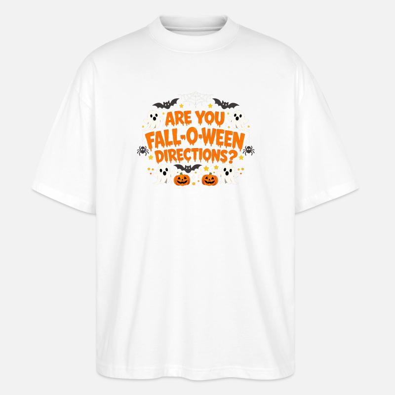 Bist du ein Herbst-O-Ween-Anleitungslehrer? Hallow - Stanley/Stella Oversized Unisex Bio T-Shirt Blaster 2.0 - Weiß