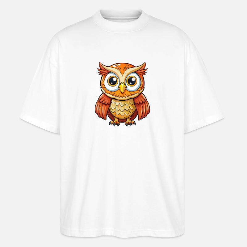 Eule - Stanley/Stella Oversized Unisex Bio T-Shirt Blaster 2.0 - Weiß