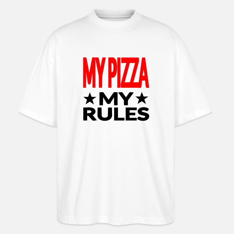 Pizza - Stanley/Stella Oversized Unisex Bio T-Shirt Blaster 2.0 - Weiß