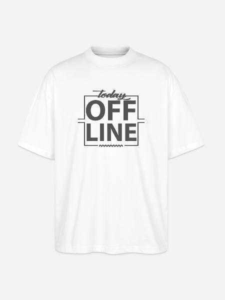 Today Offline Design Statement Saying Minimal - Stanley/Stella Oversized Unisex Organic T-shirt Blaster 2.0 - white