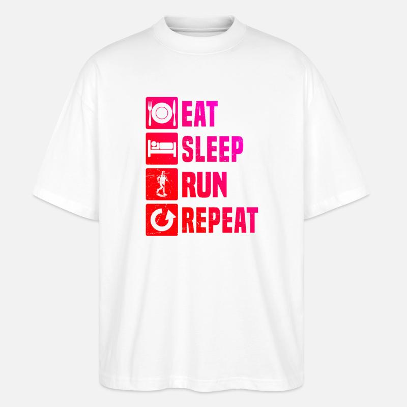 Illustration de course pour la course - T-shirt bio Blaster 2.0 coupe oversize Stanley/Stella Unisexe - blanc