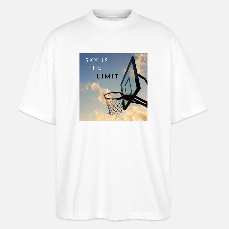 Sky Is The Limit Hoops - Stanley/Stella Oversized Unisex Bio T-Shirt Blaster 2.0 - Weiß