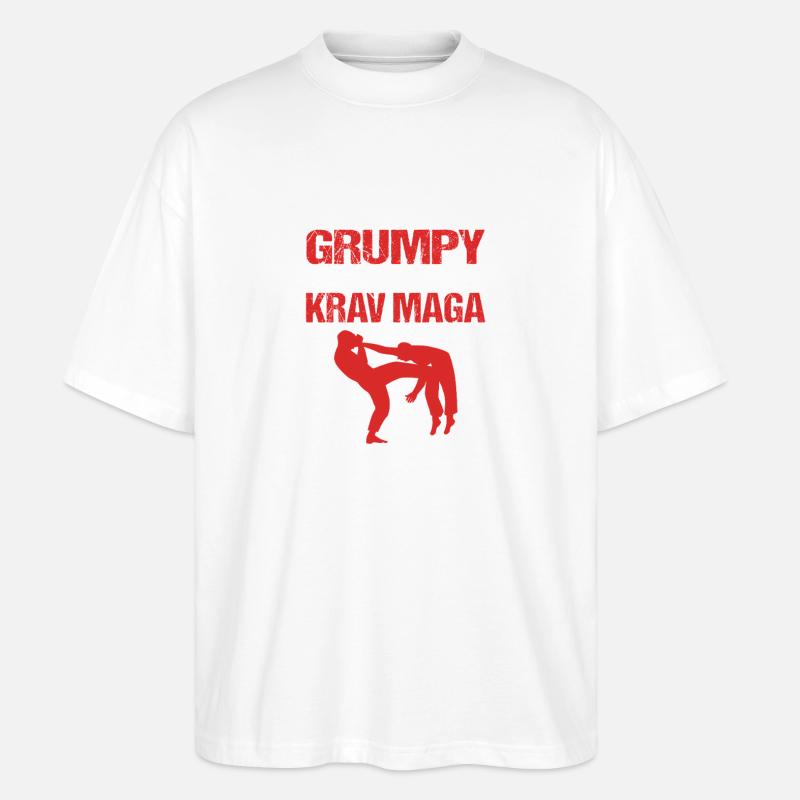 Krav Maga - Stanley/Stella Oversized Unisex Bio T-Shirt Blaster 2.0 - Weiß