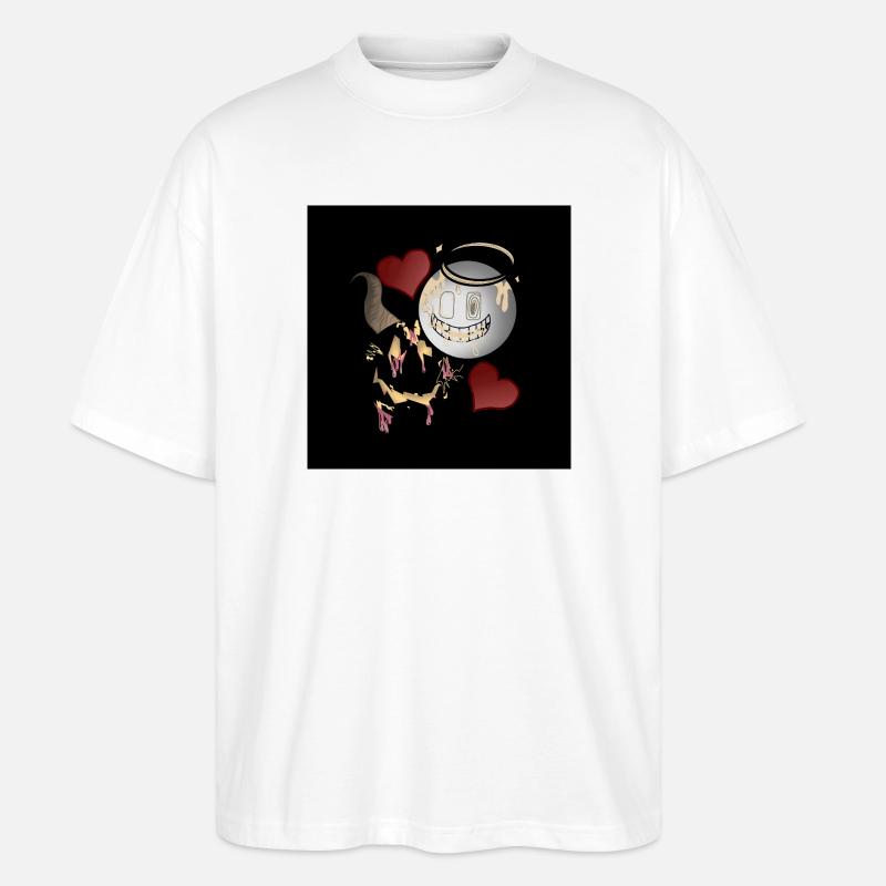 Engel und Teufel Design  - Stanley/Stella Oversized Unisex Bio T-Shirt Blaster 2.0 - Weiß