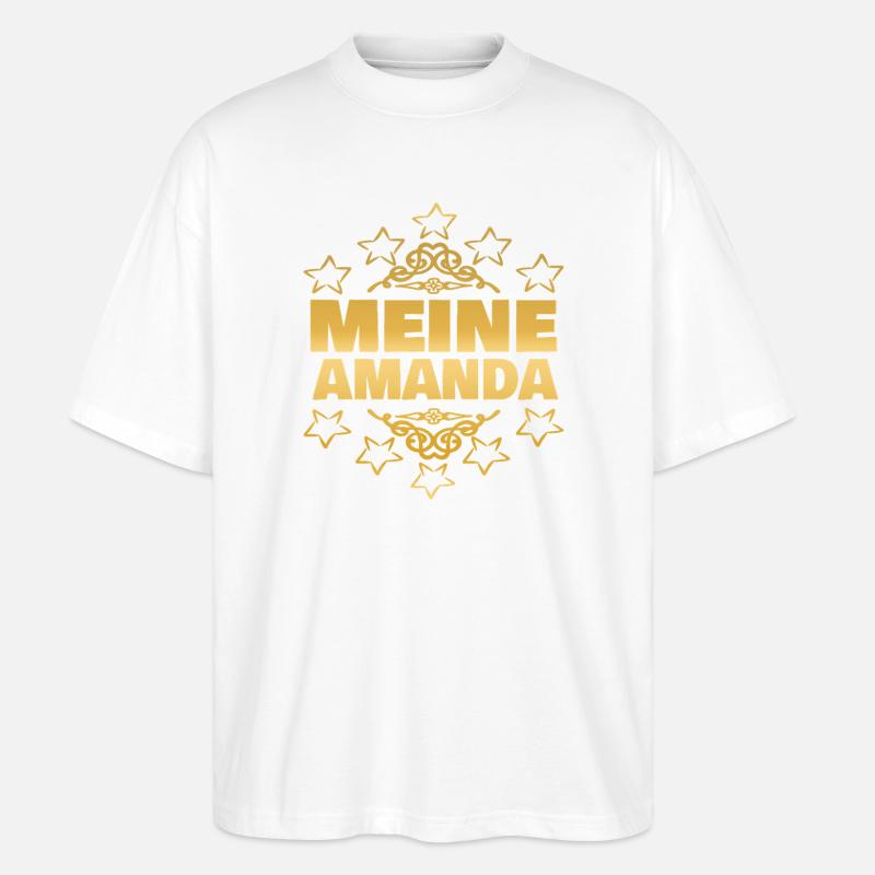 Amanda als Ehefrau - Stanley/Stella Oversized Unisex Bio T-Shirt Blaster 2.0 - Weiß