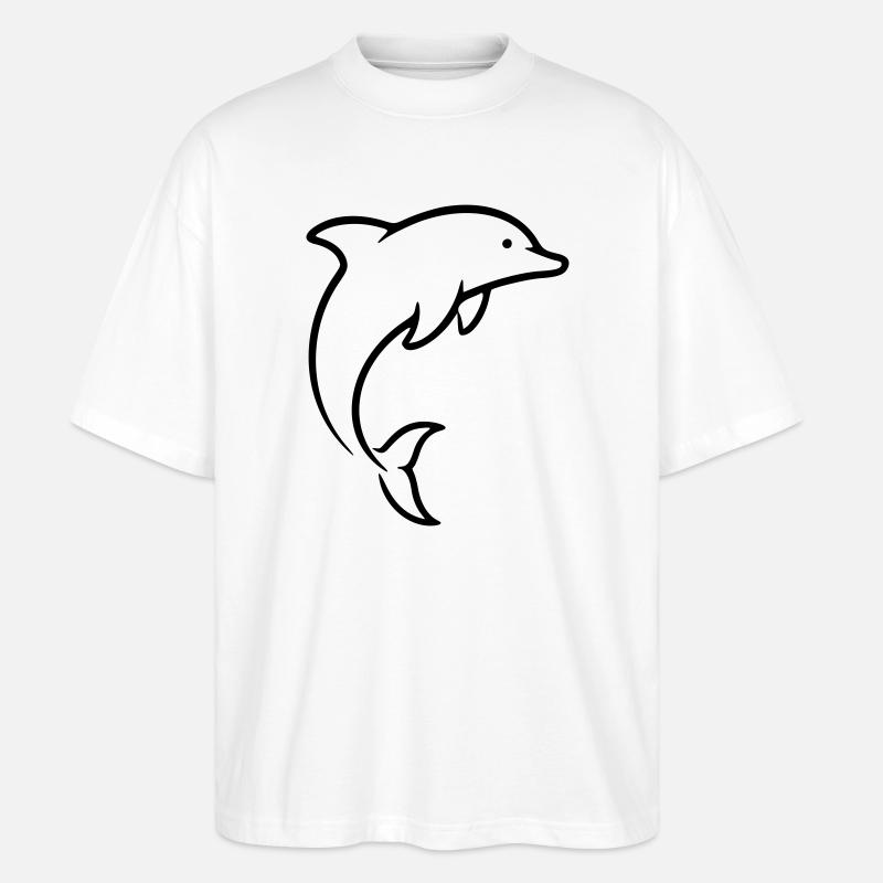 Delfin - Stanley/Stella Oversized Unisex Bio T-Shirt Blaster 2.0 - Weiß