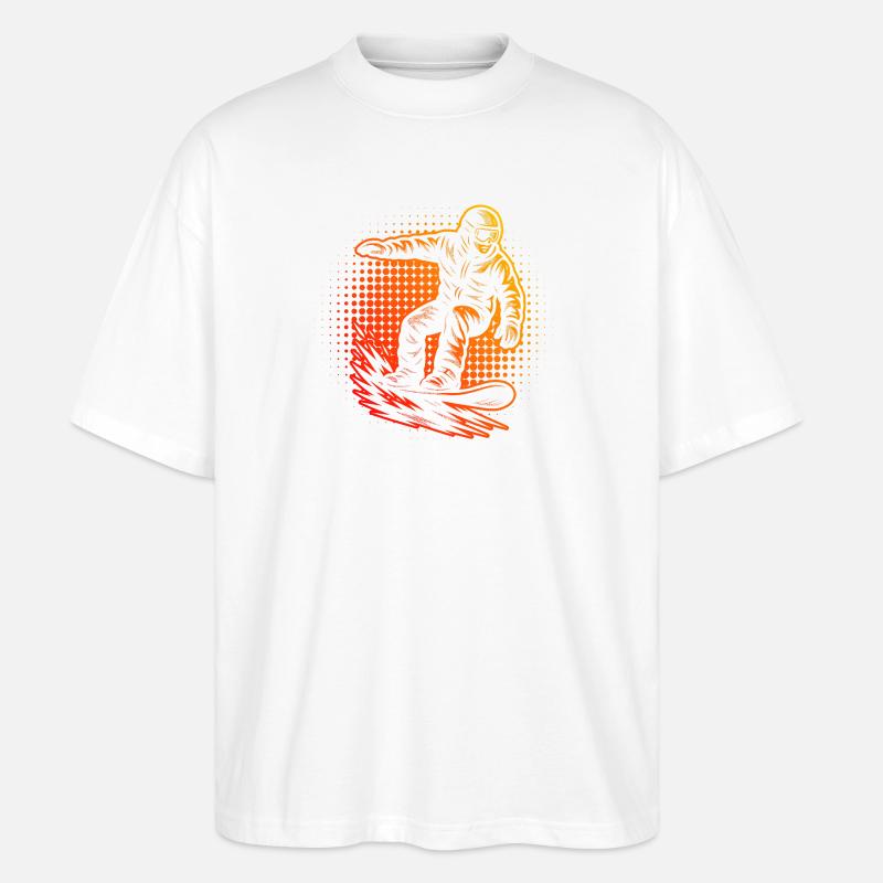 Direkte Snowboard Aussage - Stanley/Stella Oversized Unisex Bio T-Shirt Blaster 2.0 - Weiß