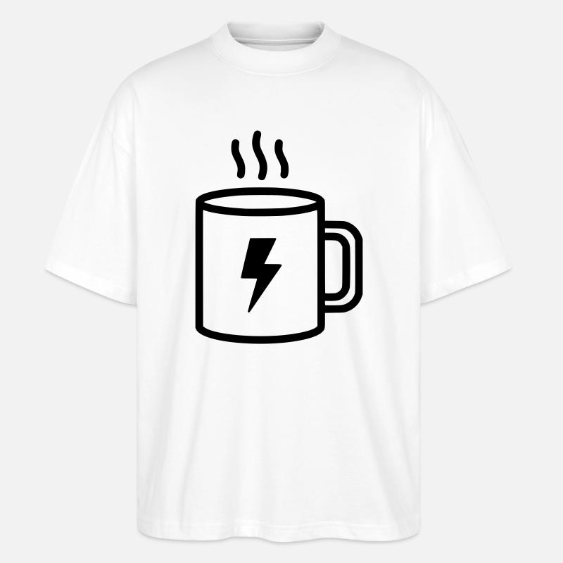 Coffee Cup Flash Energy - T-shirt bio Blaster 2.0 coupe oversize Stanley/Stella Unisexe - blanc