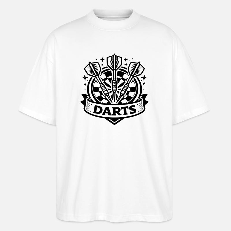 Darts Sport Dartscheibe - Stanley/Stella Oversized Unisex Bio T-Shirt Blaster 2.0 - Weiß