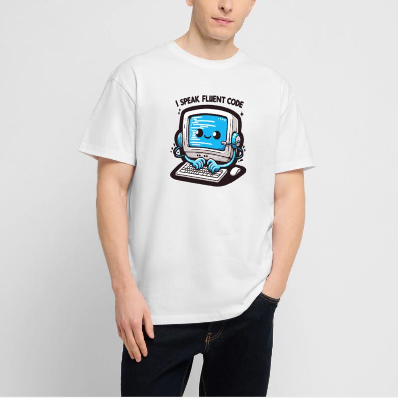 I Speak Fluent Code Retro Computer Stanley/Stella Oversized Unisex Organic T-shirt Blaster 2.0