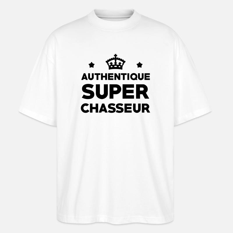 Authentischer Super Hunter - Stanley/Stella Oversized Unisex Bio T-Shirt Blaster 2.0 - Weiß