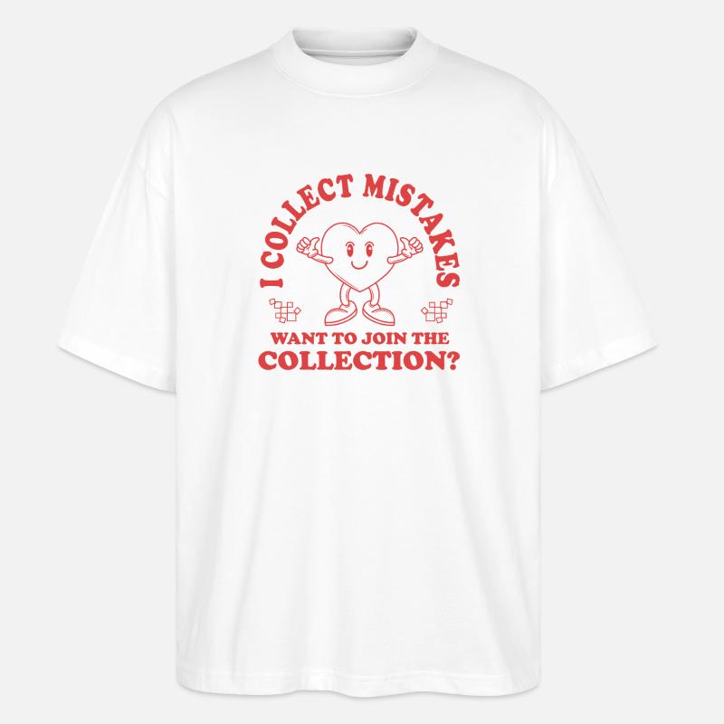 Ich sammle Fehler – Willst du mitmachen? - Stanley/Stella Oversized Unisex Bio T-Shirt Blaster 2.0 - Weiß