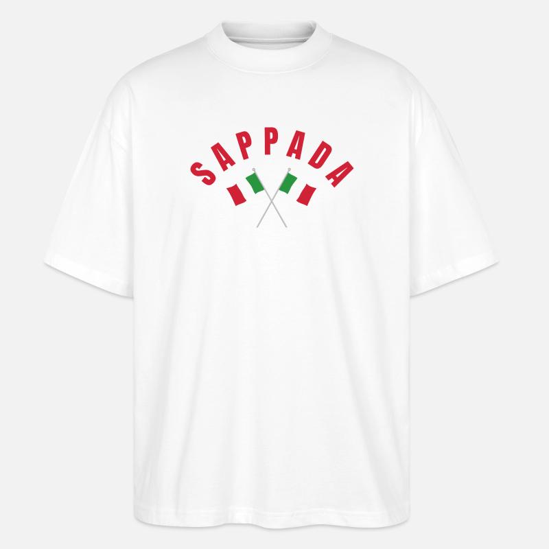 Drapeaux italiens de Sappada - T-shirt bio Blaster 2.0 coupe oversize Stanley/Stella Unisexe - blanc