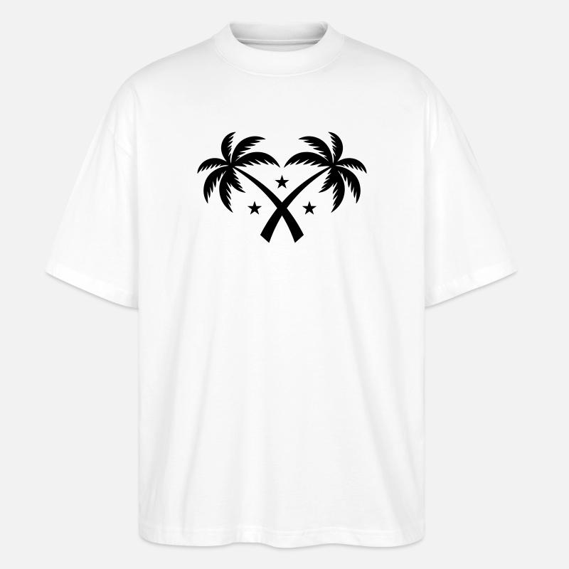 Palme Symbol Insel - Stanley/Stella Oversized Unisex Bio T-Shirt Blaster 2.0 - Weiß