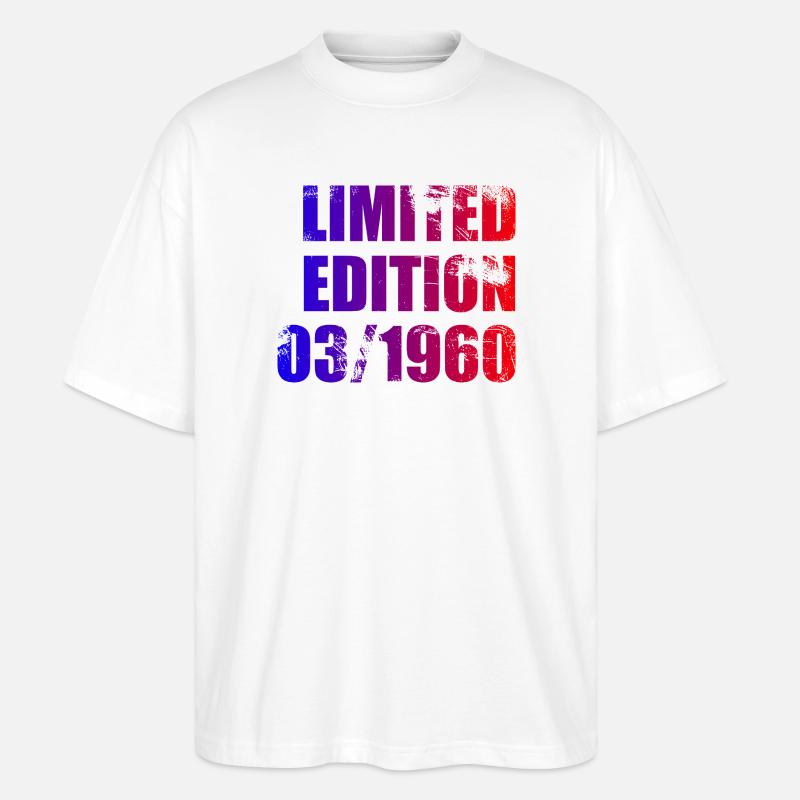 66e anniversaire Édition Limitée 03/1960 - T-shirt bio Blaster 2.0 coupe oversize Stanley/Stella Unisexe - blanc