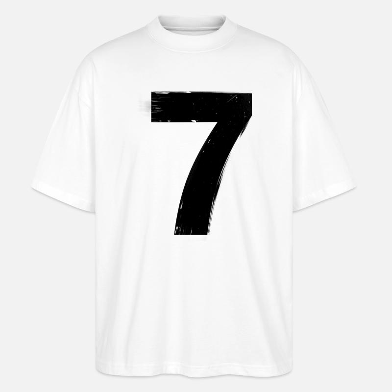 Verblasste Sieben Glyph - Stanley/Stella Oversized Unisex Bio T-Shirt Blaster 2.0 - Weiß