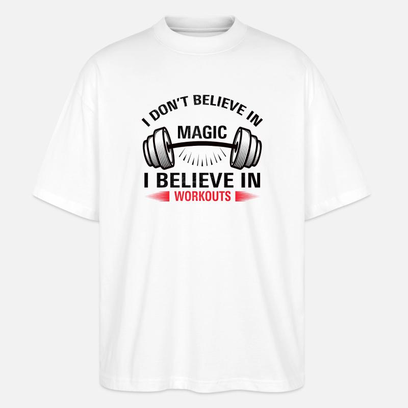 Magic Workout - Stanley/Stella Oversized Unisex Bio T-Shirt Blaster 2.0 - Weiß