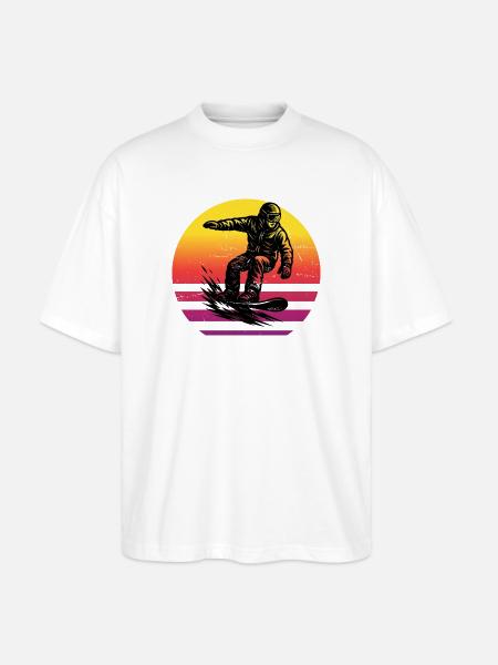 A motif just for snowboarding - Stanley/Stella Oversized Unisex Organic T-shirt Blaster 2.0 - white
