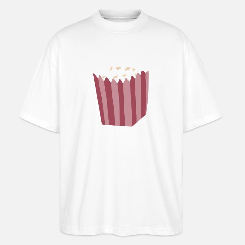 Popcornbox-Illustration - Stanley/Stella Oversized Unisex Bio T-Shirt Blaster 2.0 - Weiß