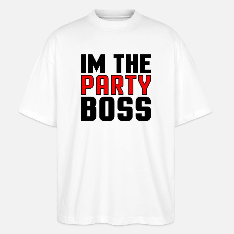 Ich bin der Party Chef - Stanley/Stella Oversized Unisex Bio T-Shirt Blaster 2.0 - Weiß