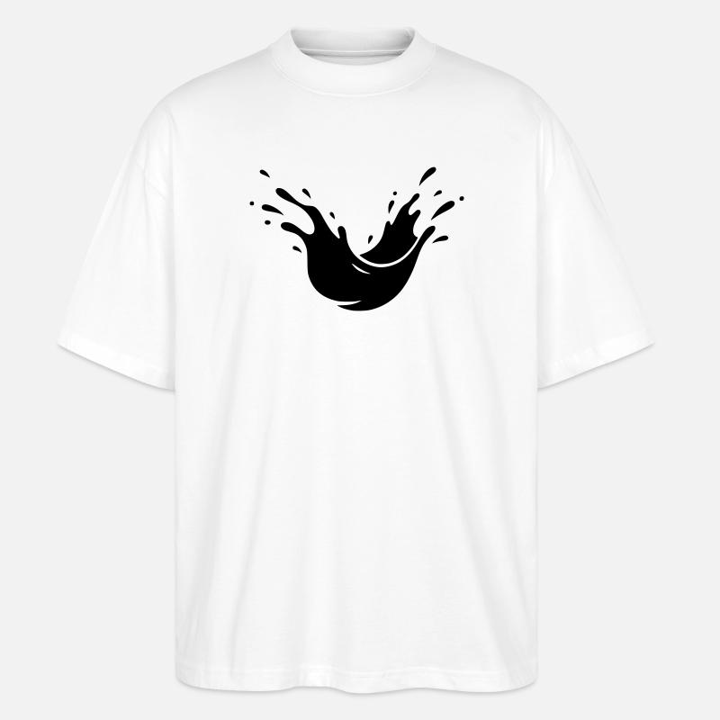 Schlamm Spritzer Dreck Splash - Stanley/Stella Oversized Unisex Bio T-Shirt Blaster 2.0 - Weiß