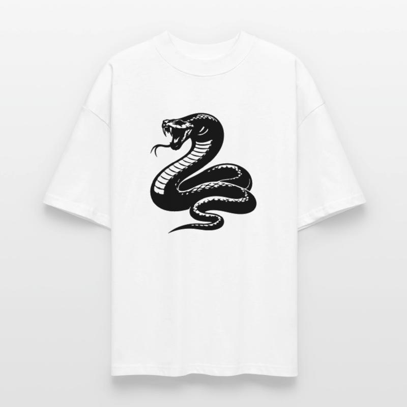 Snake Python Silhouette Stanley/Stella Oversized Unisex Organic T-shirt Blaster 2.0