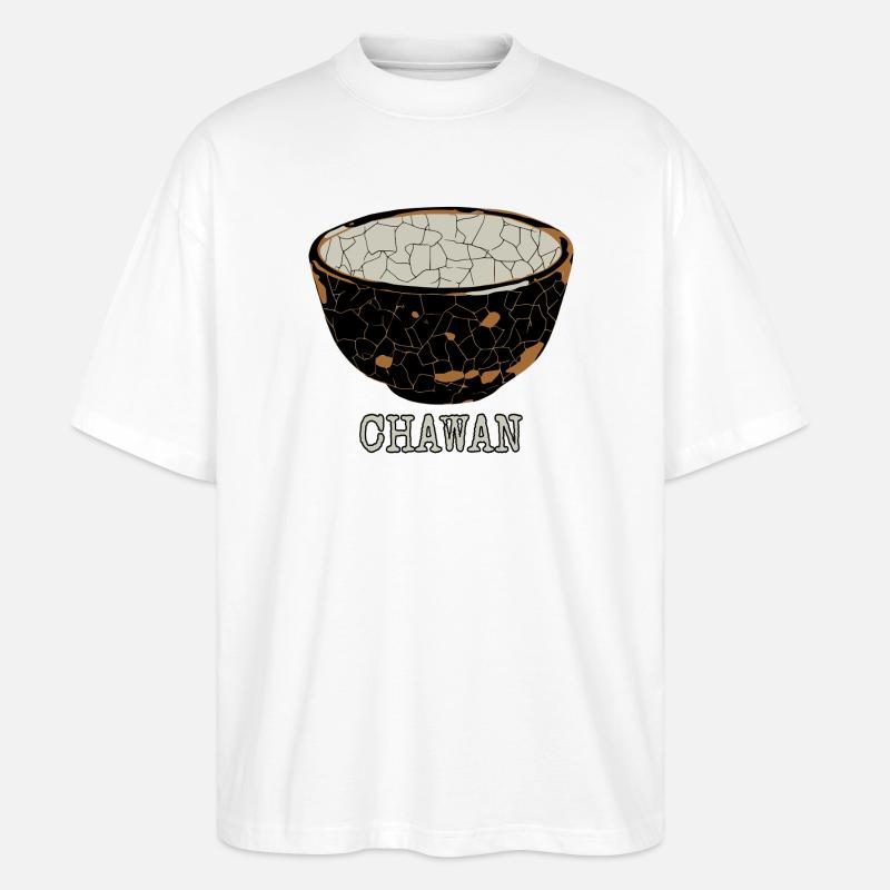 Zerbrochene Chawan-Teeschale - Stanley/Stella Oversized Unisex Bio T-Shirt Blaster 2.0 - Weiß