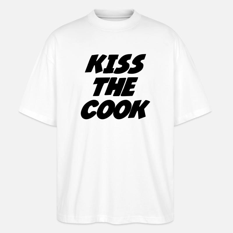 Küsst den Koch – Küche - Stanley/Stella Oversized Unisex Bio T-Shirt Blaster 2.0 - Weiß