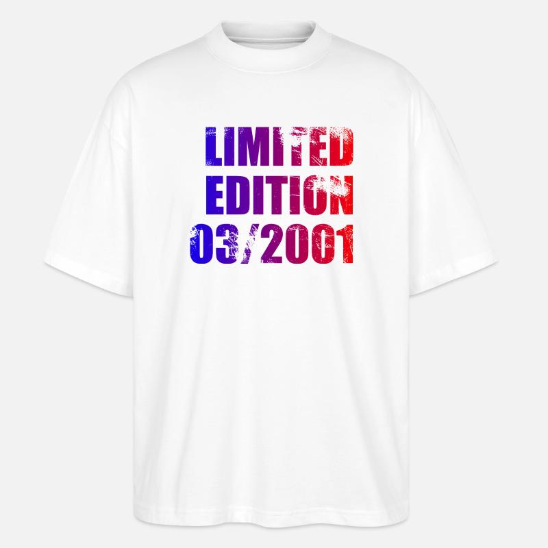 25e anniversaire édition limitée 03/2001 - T-shirt bio Blaster 2.0 coupe oversize Stanley/Stella Unisexe - blanc