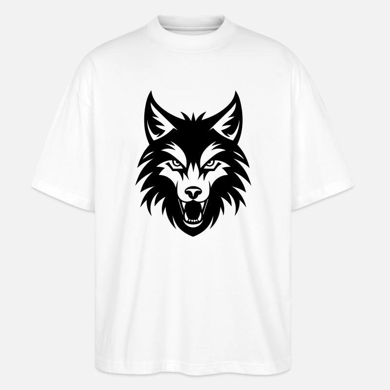 Wolf - Stanley/Stella Oversized Unisex Bio T-Shirt Blaster 2.0 - Weiß