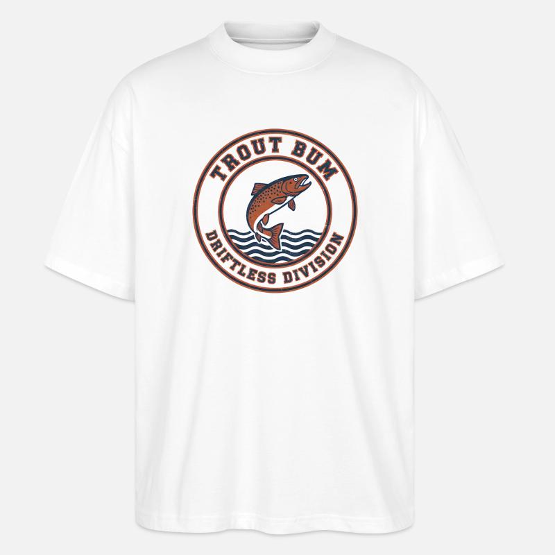 Trout Bum Driftless Division - Stanley/Stella Oversized Unisex Bio T-Shirt Blaster 2.0 - Weiß