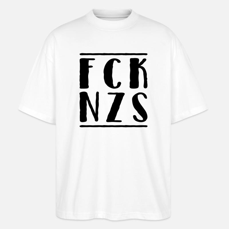 Fck Nzs - Stanley/Stella Oversized Unisex Bio T-Shirt Blaster 2.0 - Weiß