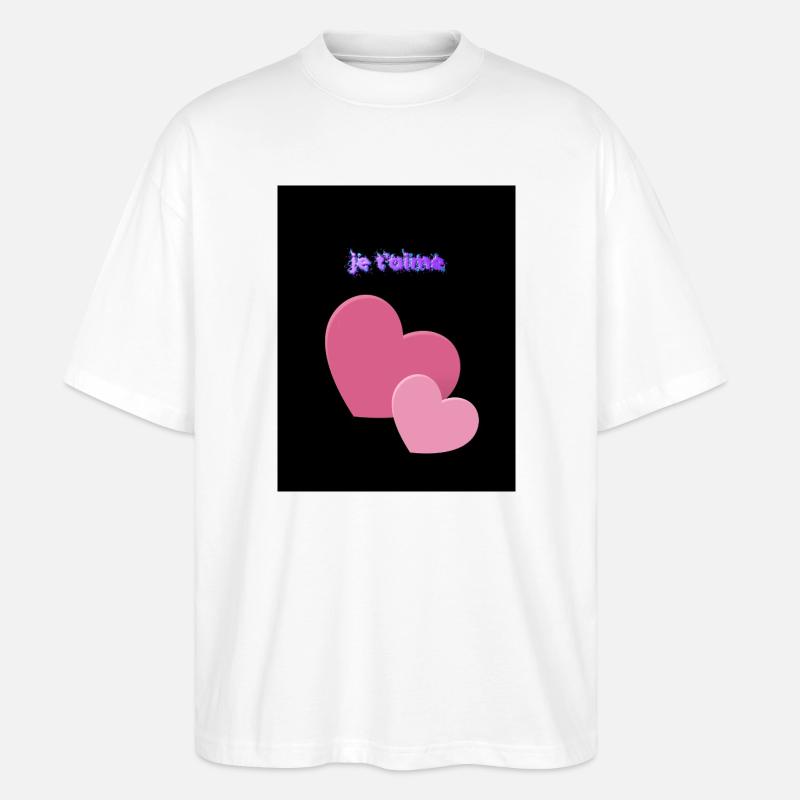 Ich liebe dich - Stanley/Stella Oversized Unisex Bio T-Shirt Blaster 2.0 - Weiß