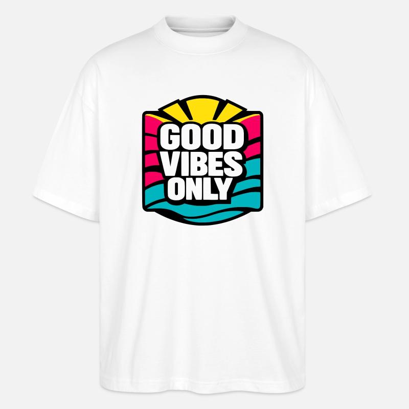 Nur gute Stimmung...  - Stanley/Stella Oversized Unisex Bio T-Shirt Blaster 2.0 - Weiß