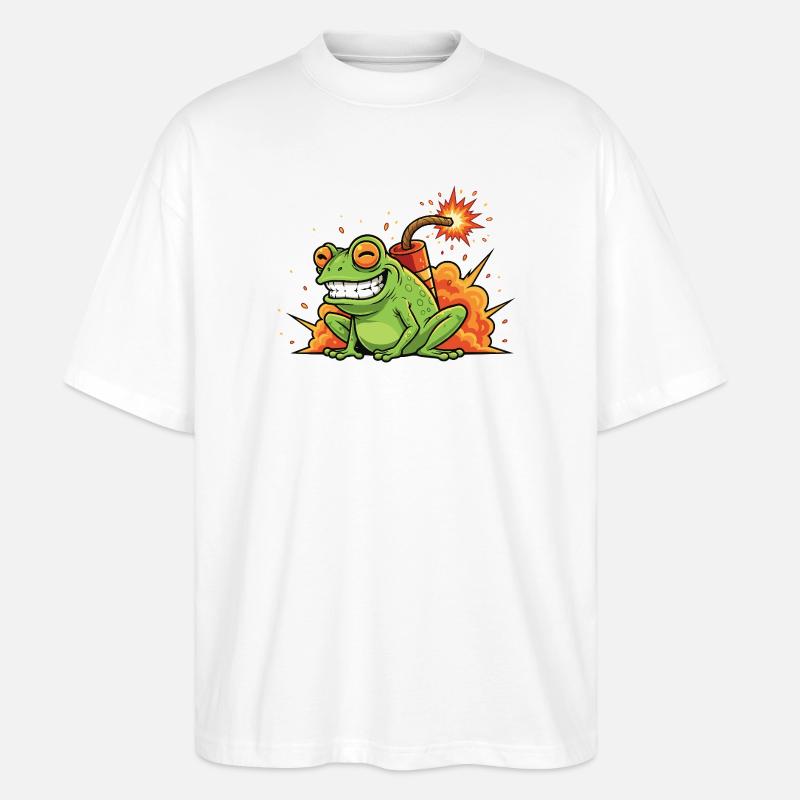 Firecracker Spark Fun - Stanley/Stella Oversized Unisex Organic T-shirt Blaster 2.0 - white