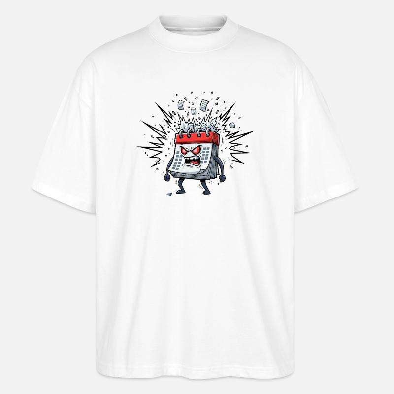 Rasender Kalender Chaos - Stanley/Stella Oversized Unisex Bio T-Shirt Blaster 2.0 - Weiß
