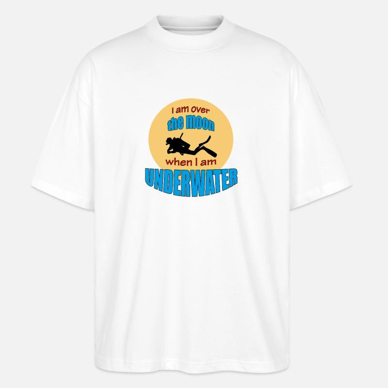 OVER THE MOON - Stanley/Stella Oversized Unisex Bio T-Shirt Blaster 2.0 - Weiß