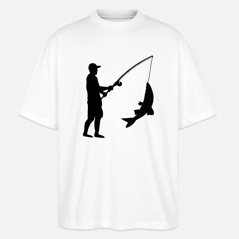 Angeln Angler - Stanley/Stella Oversized Unisex Bio T-Shirt Blaster 2.0 - Weiß