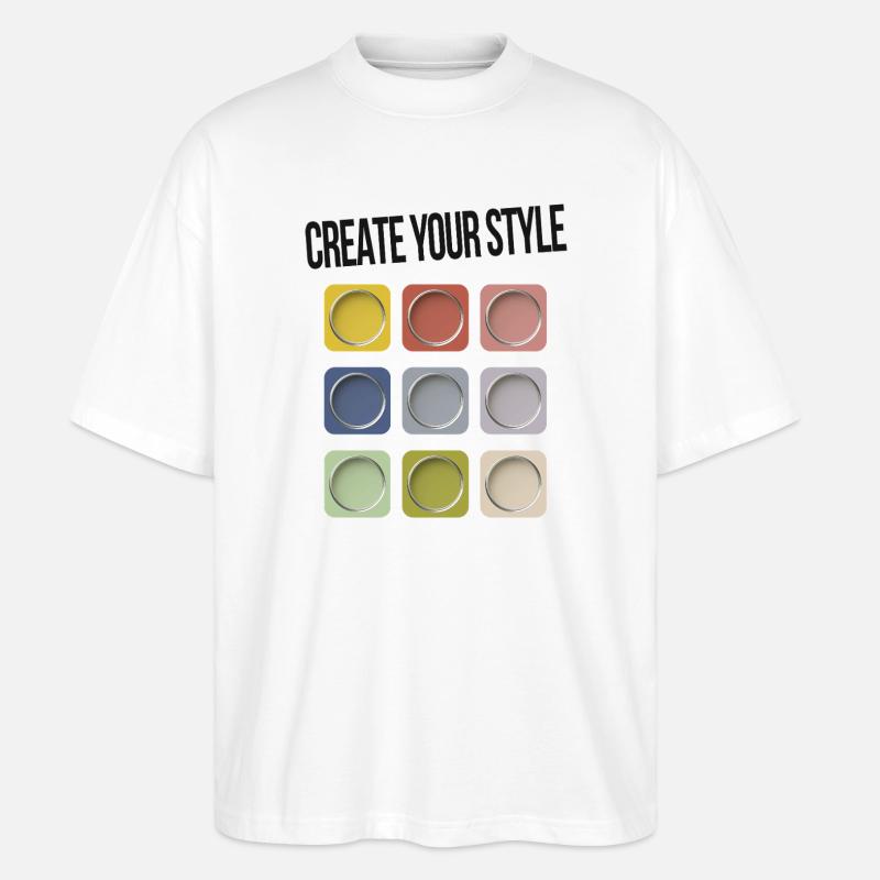 Create Your Style – Sei individuell - Stanley/Stella Oversized Unisex Bio T-Shirt Blaster 2.0 - Weiß