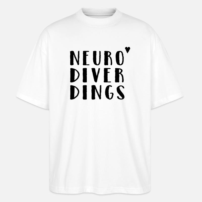 Neurodiverdings - Stanley/Stella Oversized Unisex Bio T-Shirt Blaster 2.0 - Weiß