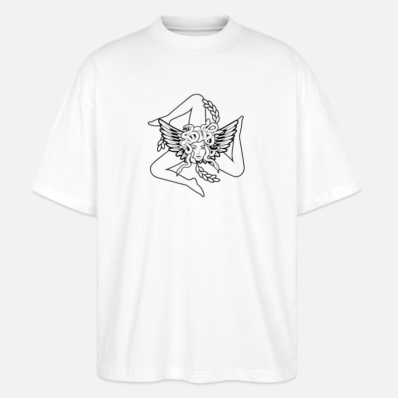 Trinacria - Stanley/Stella Oversized Unisex Bio T-Shirt Blaster 2.0 - Weiß